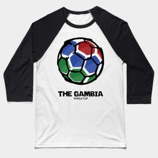 The Gambia Football Country Flag Baseball T-Shirt